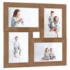 vidaXL Фоторамка за колаж за 4 снимки (13х18 см), светлокафява, МДФ