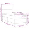 vidaXL Легло с пружинирана основа Тъмен сив и бял 90 x 200 cm
