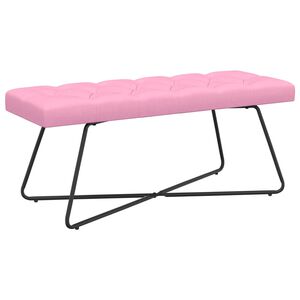 vidaXL Пейка с копчета Розово 110 x 40 x 46 cm Текстил