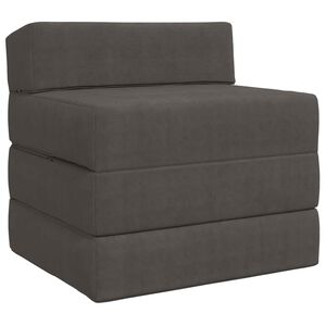 vidaXL Сгъваем диван легло Тъмносиво 200 x 70 x 15 см Кордюрова тъкан