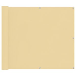 vidaXL Балконен екран Пясък 100 x 1000 cm Оксфордска тъкан