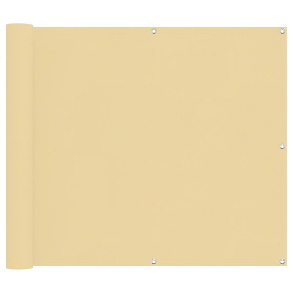 vidaXL Балконен екран Пясък 100 x 1000 cm Оксфордска тъкан