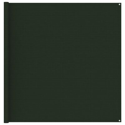 vidaXL Килим за палатка, 200x400 см, тъмнозелен