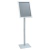 vidaXL Поставка за плакат Сребрист 32,5 x 27 x 126 см Чугун