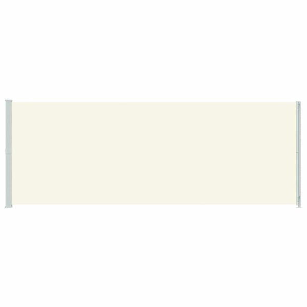 vidaXL Прибираща се дворна странична тента, 220x600 см, кремава