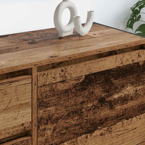 vidaXL ТВ шкаф Старо дърво 100 x 36 x 49.5 см Инженерно дърво