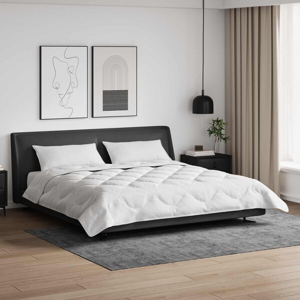 vidaXL Завивка с възглавница 3 pcs Бяло Микрофибър