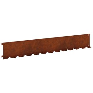 vidaXL Ограда за трева 20 бр. 102 x 15 x 4 см Стомана Ръждясало