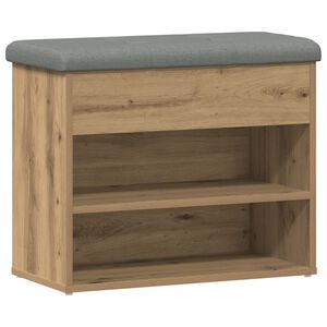 vidaXL Пейка за обувки, дъб артизан, 62x32x50 см, инженерно дърво