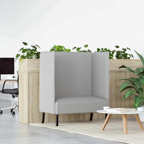 vidaXL Диван с висока облегалка 101cm Облачно сиво текстил