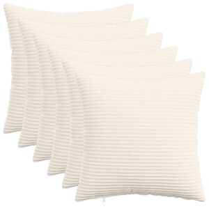 vidaXL Калъфка за възглавница 6 pcs HEERLEN Кремаво 30 x 30 cm
