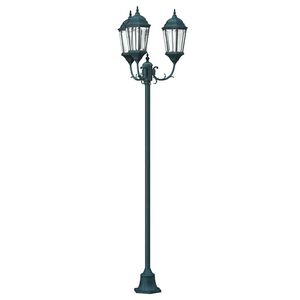 vidaXL Градинска светлина 57 x 49 x 241 см Алуминий и стъкло