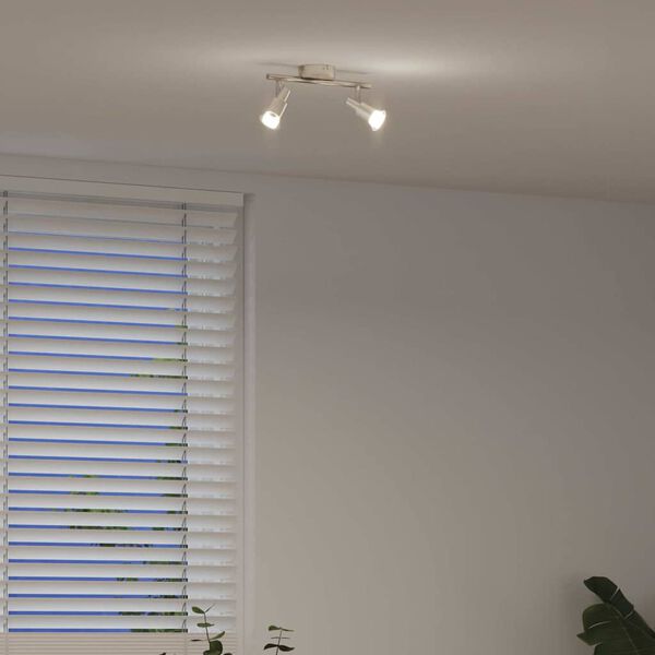 vidaXL Таванен спот с прожектори Никел 25,5 x 8 x 11 см Стомана