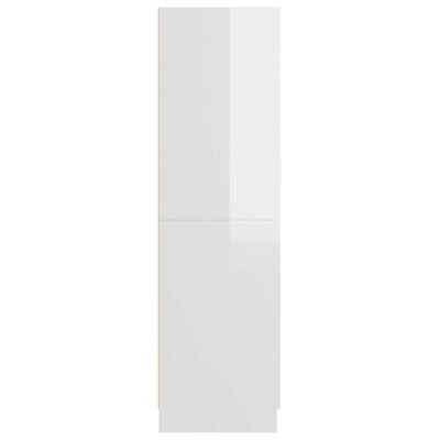vidaXL Гардероб, бял гланц, 82,5x51,5x180 см, ПДЧ
