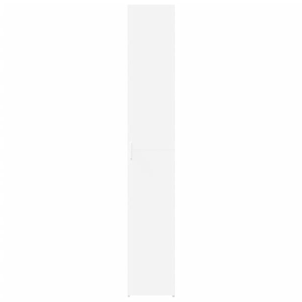 vidaXL Висок шкаф, бял, 30x42,5x185 см, инженерно дърво