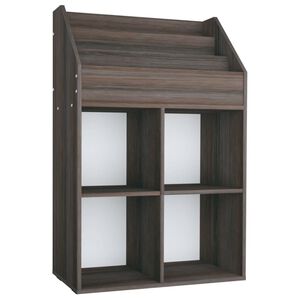 vidaXL Рафт детски книги сив сонома дъб 71x30x114 см инженерно дърво