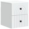 vidaXL Спален шкаф с монтаж на стена с чекмедже Бяло 33 x 34,5 x 40 см
