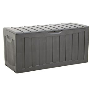 vidaXL Кутия за съхранение черна 118x53x57 см полипропилен