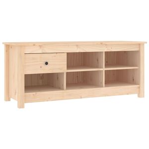 vidaXL Шкаф за обувки, 110x38x45,5 см, бор масив