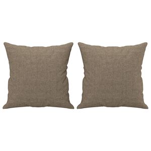 vidaXL Декоративни възглавници, 2 бр, таупе, 40x40 см, плат