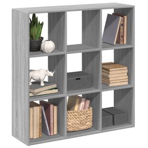 vidaXL Разделител за стая / библиотека, сив сонома, 102x29x103,5 см