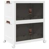vidaXL Кутия за съхранение с колела на 2 нива 75 L 64x40x76 cm