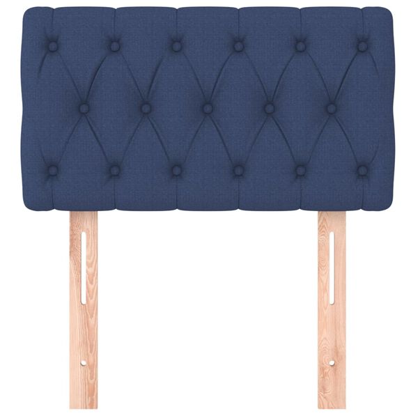 vidaXL Горна табла за легло, синя, 80x7x78/88 см, плат