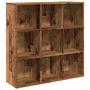 vidaXL Библиотека, старо дърво, 98x29x97,5 см