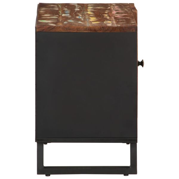 vidaXL ТВ шкаф, 80x33x46 см, масивно регенерирано и инженерно дърво