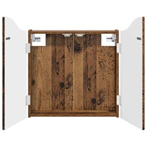 vidaXL Кабинет за дартборд Старо дърво 56 x 12 x 63 см