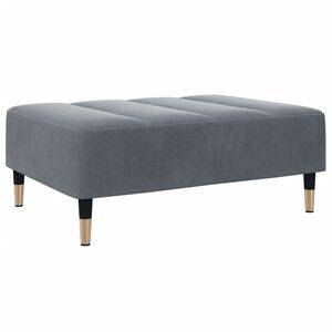vidaXL Табуретка, тъмносива, 77x55x31 см, кадифе