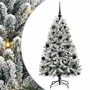 vidaXL С изкуствено коледно дърво 120 cm 150 LED светодиода Топло бяло