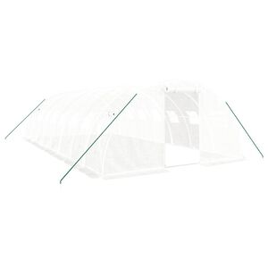 vidaXL Оранжерия със стоманена рамка бяла 32 м&sup2; 8x4x2 м