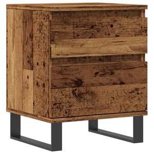 vidaXL Нощно шкафче, старо дърво, 40x35x50 см инженерно дърво