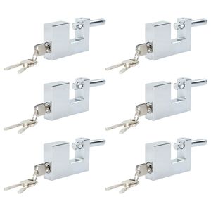 vidaXL Катинар 6 pcs Сребрист 8,7 x 1,9 x 5,5 см Желязо