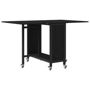 vidaXL Сгъваема трапезна маса с колелца 130 x 80 x 76,5 см
