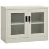 vidaXL Офис шкаф, светлосив, 90x40x70 см, стомана