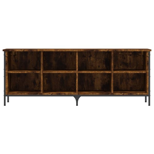 vidaXL Шкаф за обувки, опушен дъб, 131x35x50 см, инженерно дърво