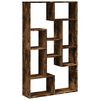 vidaXL Библиотека, опушен дъб, 72x20x120,5 см, инженерно дърво