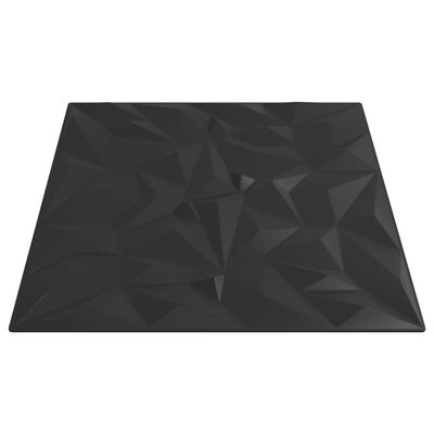 vidaXL Стенни панели 12 бр черни 50x50 см XPS 3 м² аметист