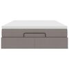 vidaXL Османска легло с матрак, таупе, 140x190 см, плат