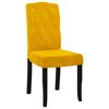 vidaXL Трапезни столове, 2 бр, жълти, кадифе
