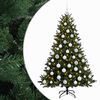 vidaXL Изкуствена коледна елха с топки 240 см 300 LED светодиода