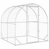 vidaXL Кокошарник Сребристо 200 x 200 x 200 cm Поцинкована стомана