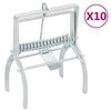 vidaXL Капан за къртици 10 бр. сребрист, поцинкована стомана