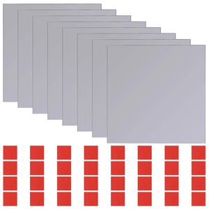 vidaXL Огледала 8 бр. Сребристо 20,5 x 20,5 x 0,4 см