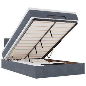 vidaXL Османска легло с матрак, тъмнокафяво, 120x200 см, кадифе