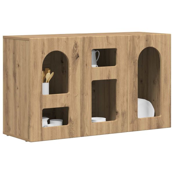 vidaXL Служебен шкаф Дъб 100 x 35 x 59 см Инженерно дърво