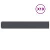 vidaXL Подравняване на тревни площи 10 бр. антрацит 10x103 см