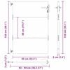 vidaXL Градинска врата Черно 85 x 150 cm Прахово покритие стомана